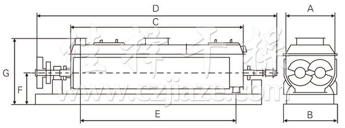 空心槳葉干燥機(jī)結(jié)構(gòu)示意圖